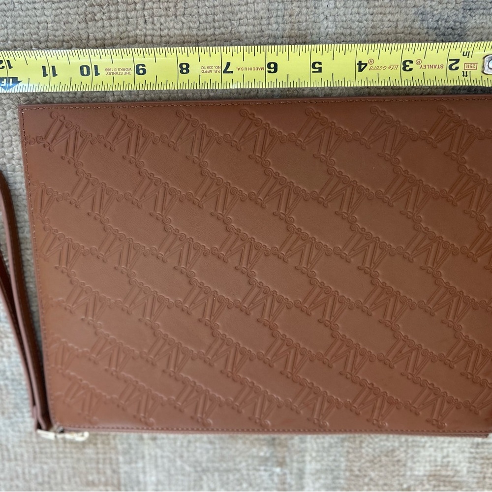 NWOT Max Mara Leather Portfolio Clutch - Picture 9 of 9